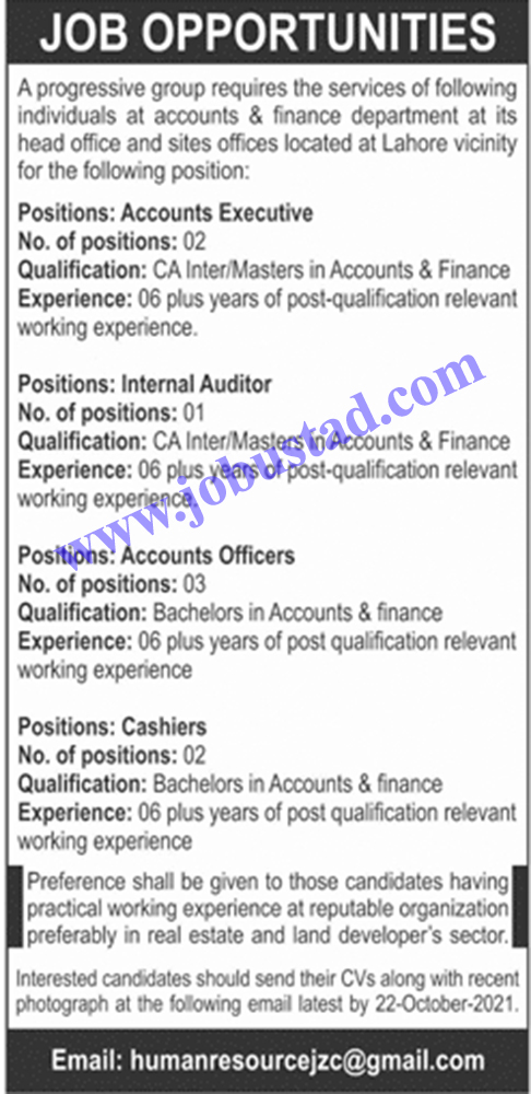 Accounts Officer Jobs in Lahore 2021 Apply Online at JZC
